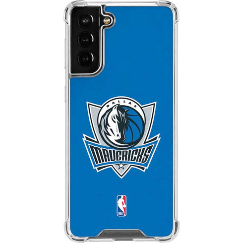 NBA Dallas Mavericks Distressed Galaxy S21 FE Clear Case